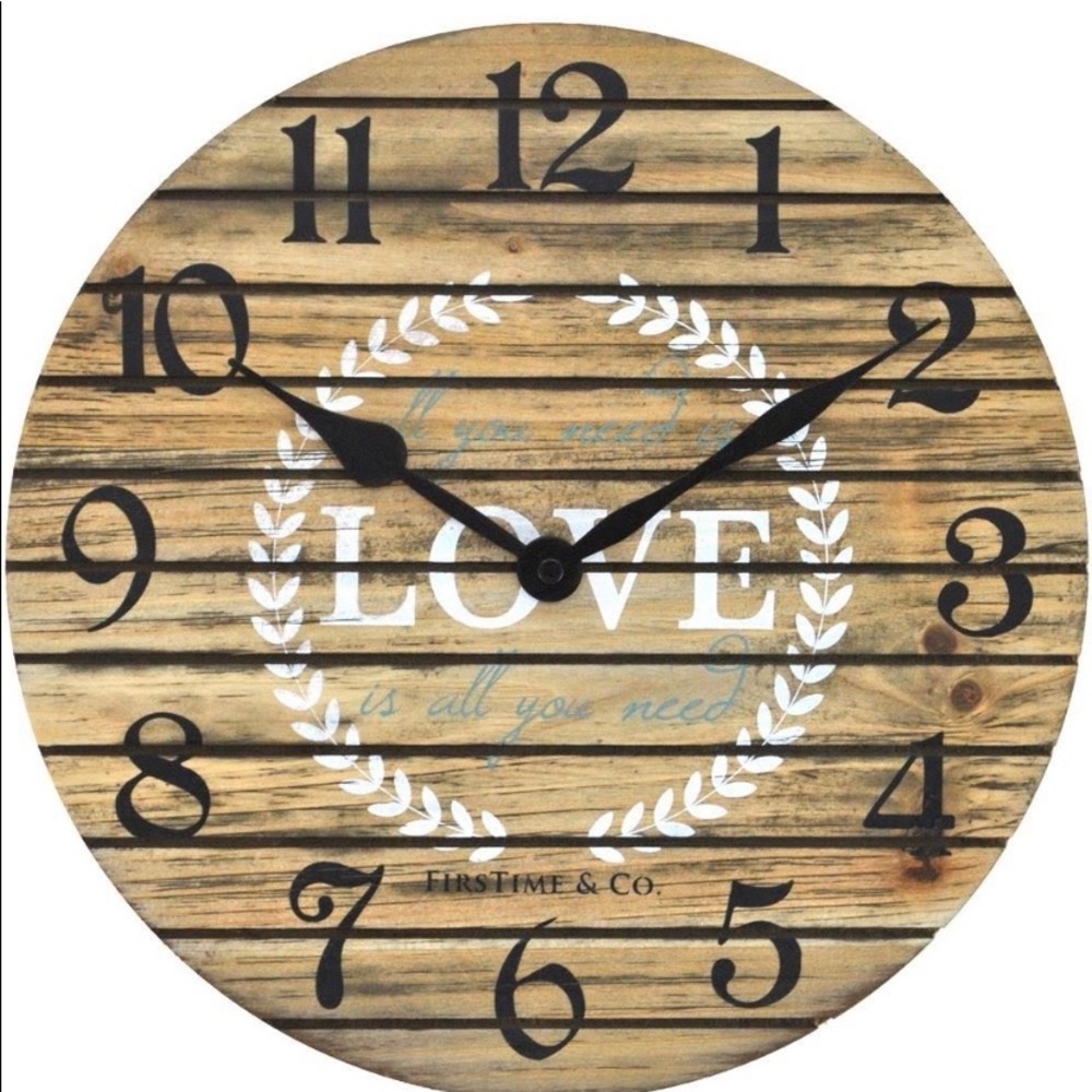 Love Pallet 12” wall clock